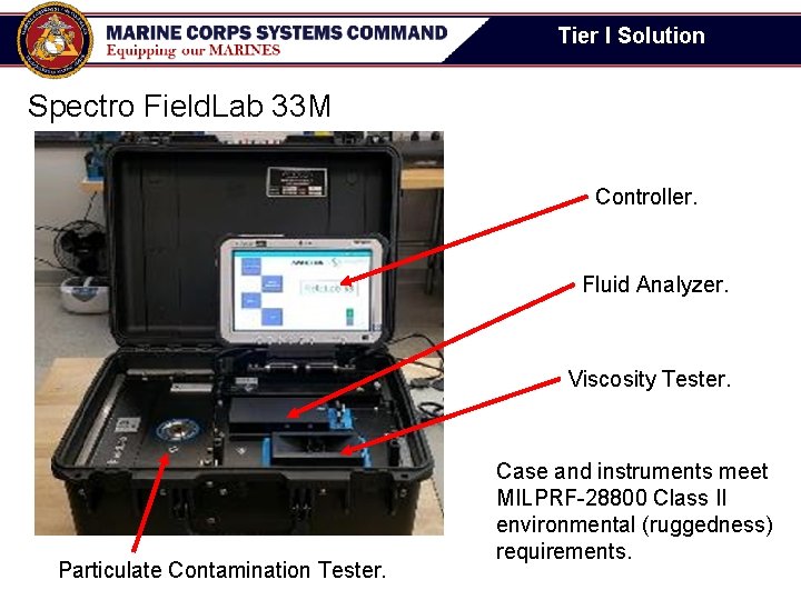 Tier I Solution Spectro Field. Lab 33 M Controller. Fluid Analyzer. Viscosity Tester. Particulate Tier I Solution Spectro Field. Lab 33 M Controller. Fluid Analyzer. Viscosity Tester. Particulate