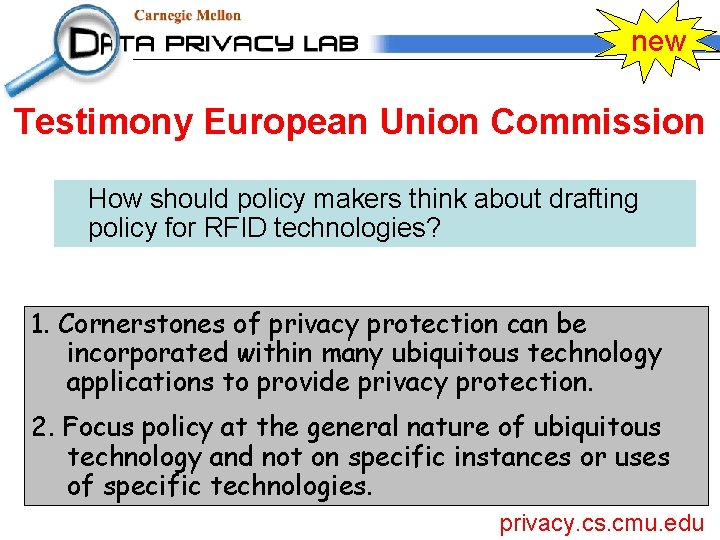 new Testimony European Union Commission How should policy makers think about drafting policy for
