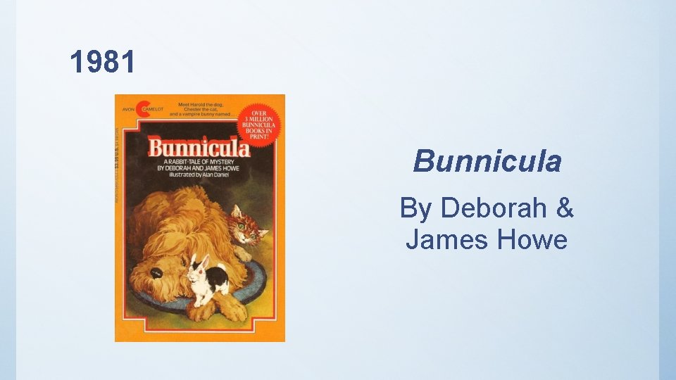 1981 Bunnicula By Deborah & James Howe 