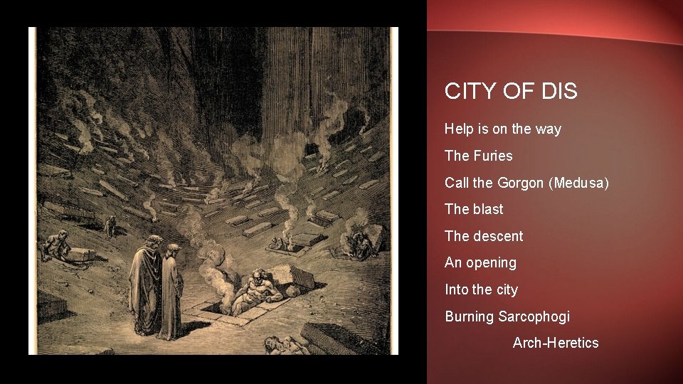 CITY OF DIS Help is on the way The Furies Call the Gorgon (Medusa)