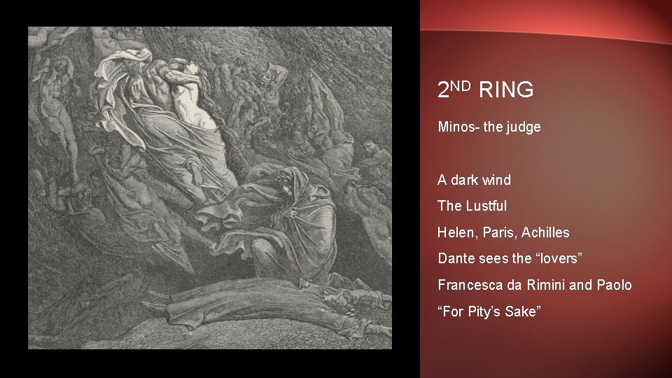 2 ND RING Minos- the judge A dark wind The Lustful Helen, Paris, Achilles