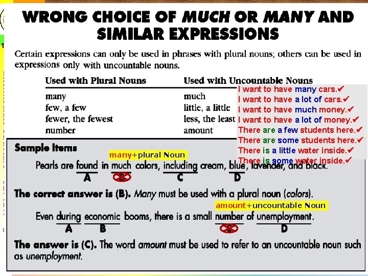 15 Intermediate Structure – SBI 6217 many+plural Noun I want to have many cars.