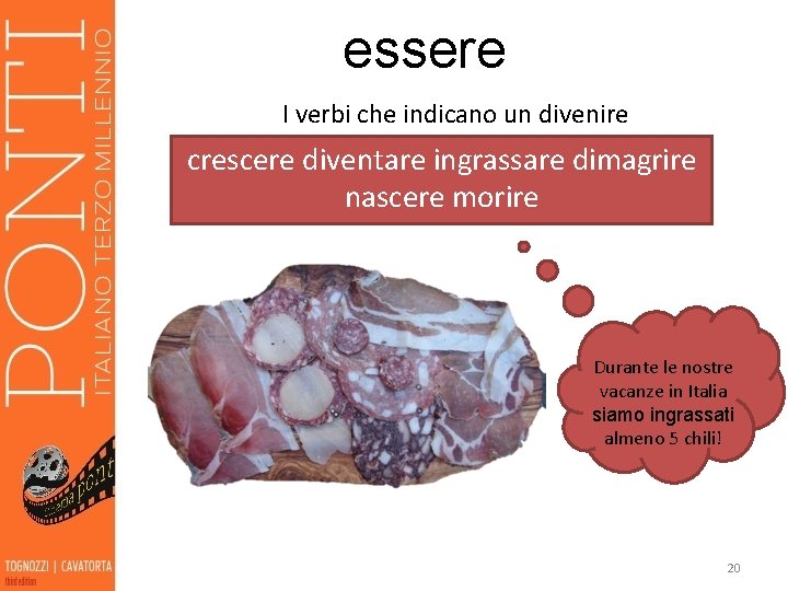 essere I verbi che indicano un divenire crescere diventare ingrassare dimagrire nascere morire Durante