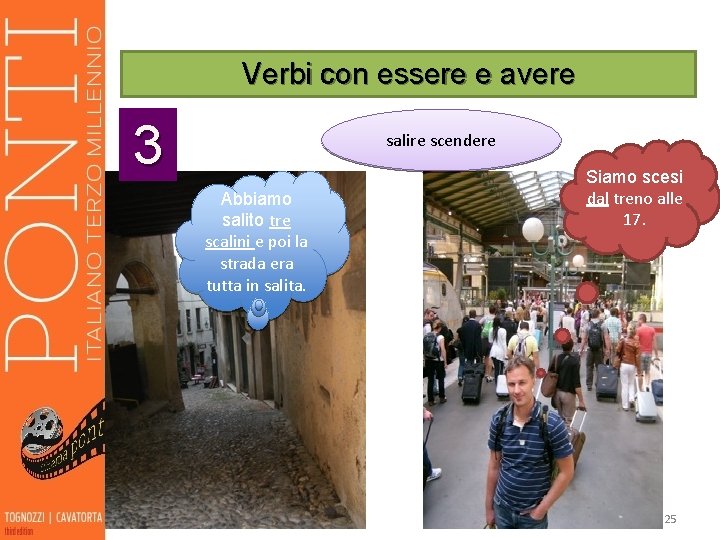 Verbi con essere e avere 3 salire scendere Abbiamo salito tre scalini e poi