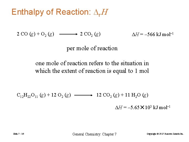 Enthalpy of Reaction: Dr. H 2 CO (g) + O 2 (g) 2 CO