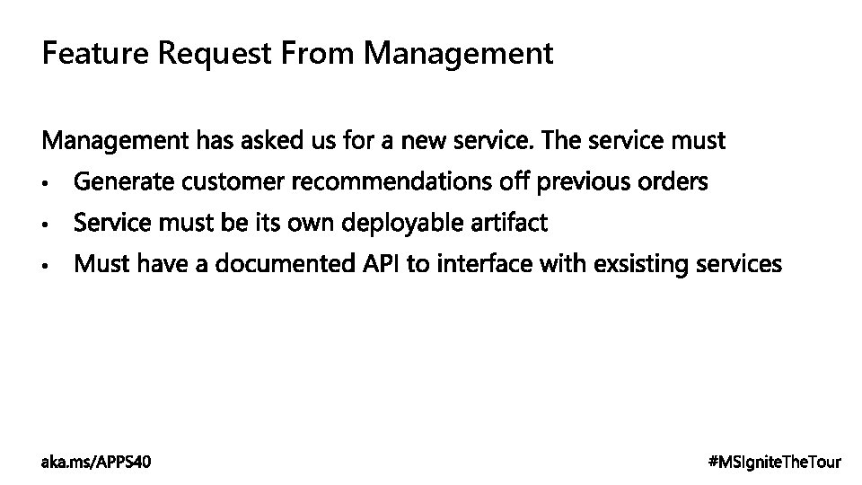 Feature Request From Management • • • 