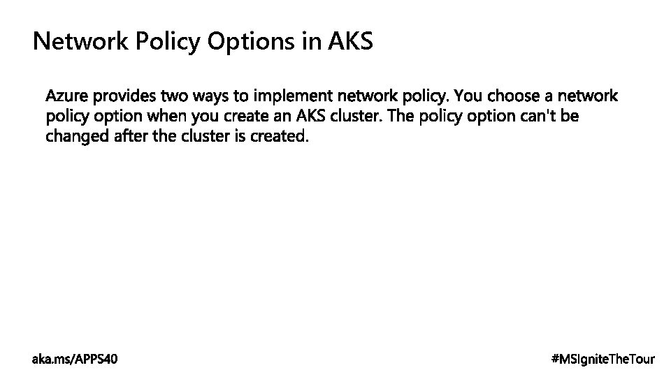 Network Policy Options in AKS 