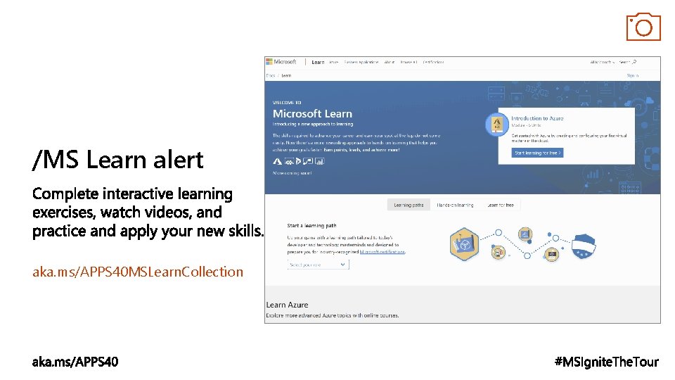 /MS Learn alert aka. ms/APPS 40 MSLearn. Collection 