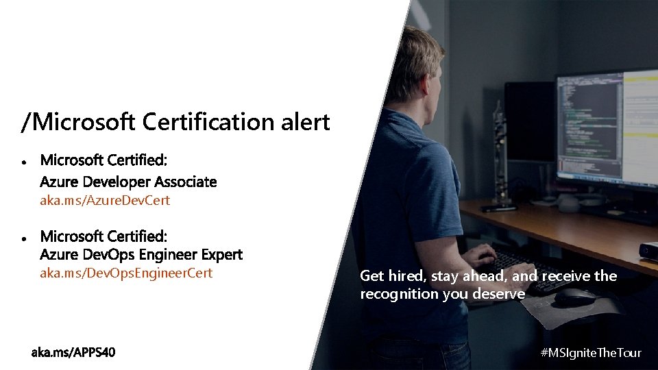 /Microsoft Certification alert aka. ms/Azure. Dev. Cert aka. ms/Dev. Ops. Engineer. Cert Get hired,