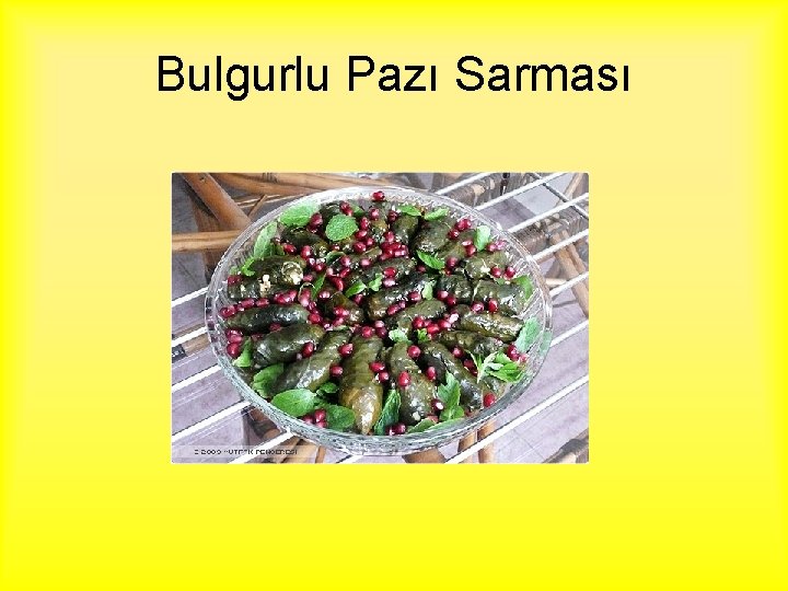 Bulgurlu Pazı Sarması 