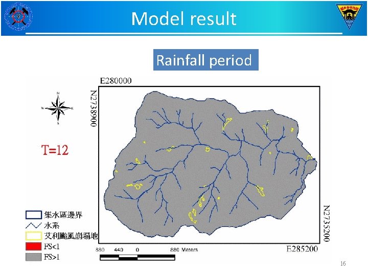 Model result Rainfall period 16 
