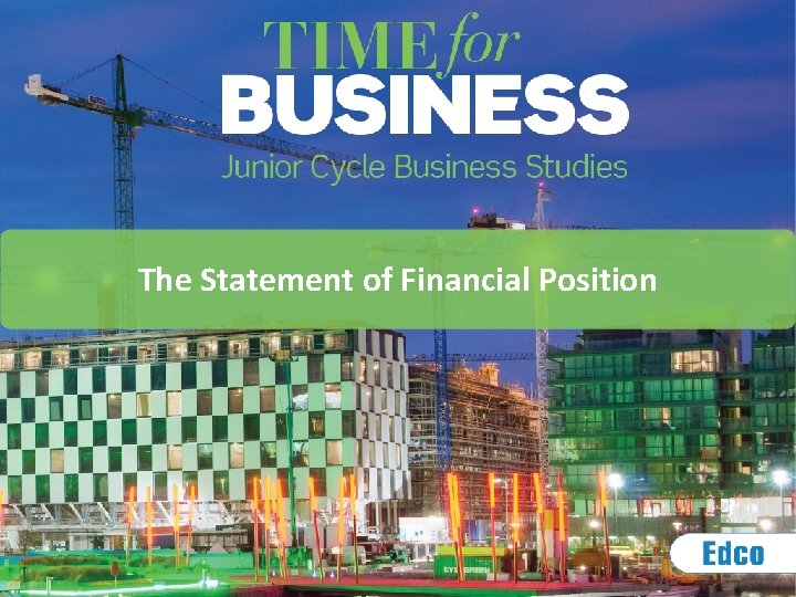 The Statement of Financial Position 