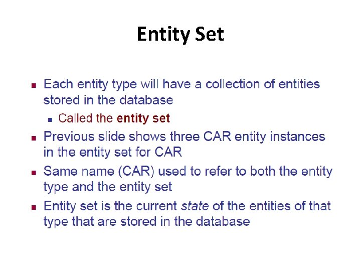 Entity Set 