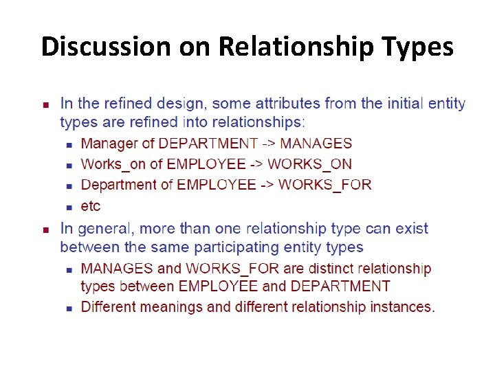 Discussion on Relationship Types 