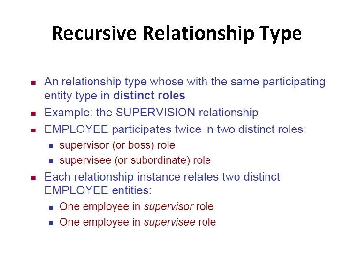 Recursive Relationship Type 