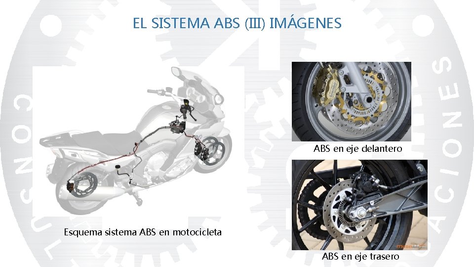 EL SISTEMA ABS (III) IMÁGENES ABS en eje delantero Esquema sistema ABS en motocicleta