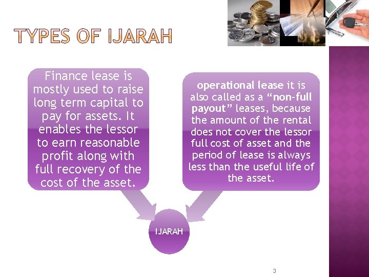 Finance lease is mostly used to raise long term capital to pay for assets.