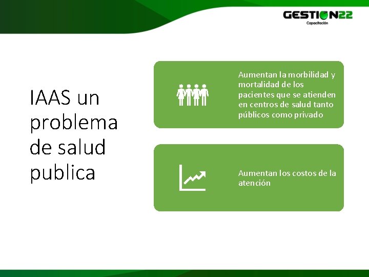 IAAS un problema de salud publica Aumentan la morbilidad y mortalidad de los pacientes