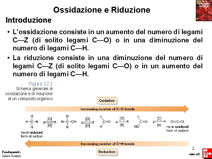 Ossidazione e Riduzione Introduzione • L’ossidazione consiste in un aumento del numero di legami