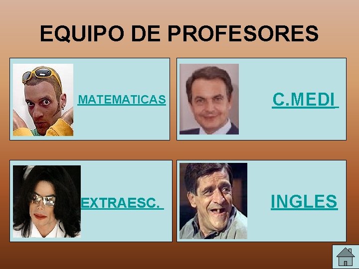 EQUIPO DE PROFESORES MATEMATICAS C. MEDI EXTRAESC. INGLES 