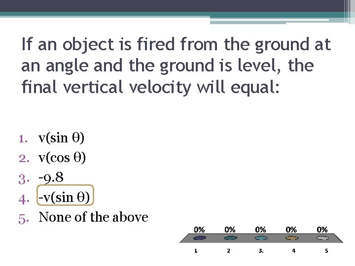 If an object is fired from the ground at an angle and the ground