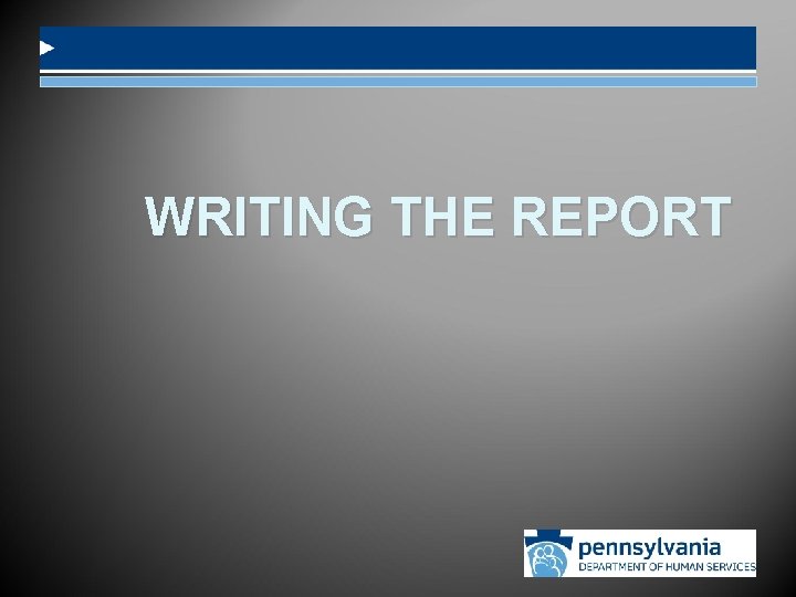 WRITING THE REPORT 