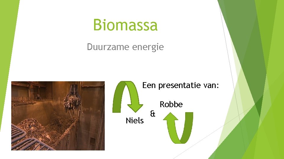 Biomassa Duurzame energie Een presentatie van: Robbe Niels & 