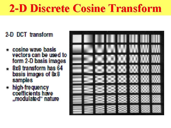 2 -D Discrete Cosine Transform 