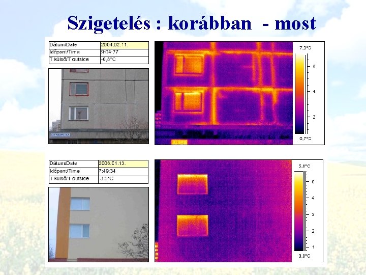 Szigetelés : korábban - most 