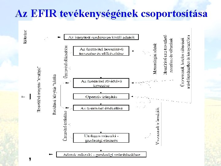 Az EFIR tevékenységének csoportosítása 