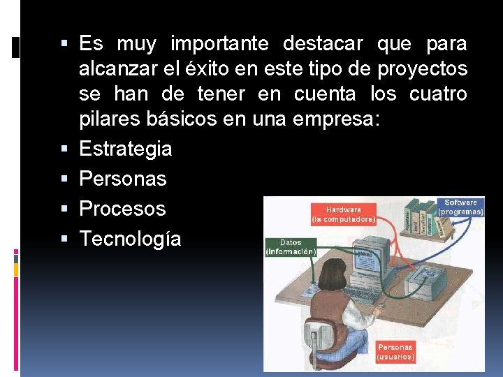  Es muy importante destacar que para alcanzar el éxito en este tipo de