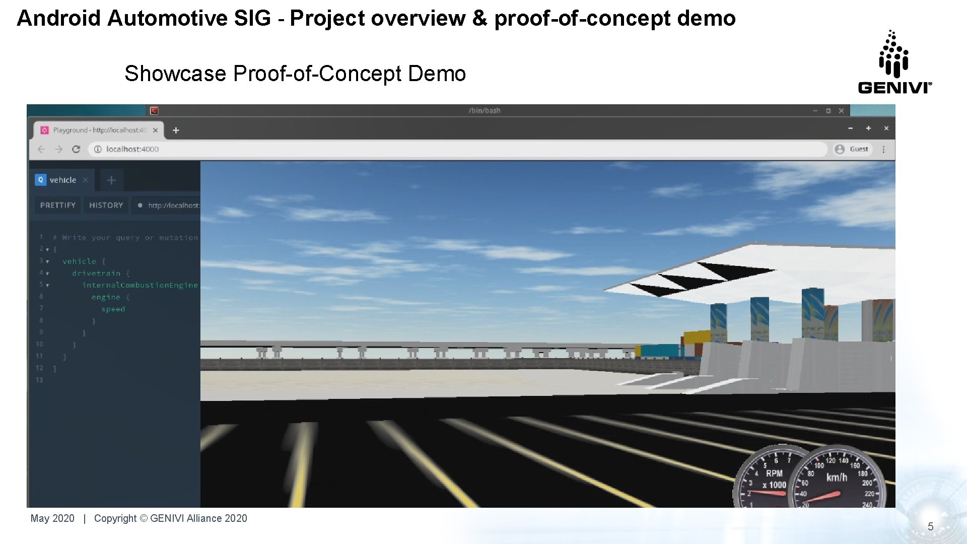 Android Automotive SIG - Project overview & proof-of-concept demo Showcase Proof-of-Concept Demo May 2020