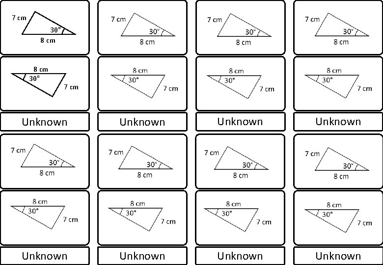 7 cm 30° 8 cm 30° 7 cm Unknown Unknown 
