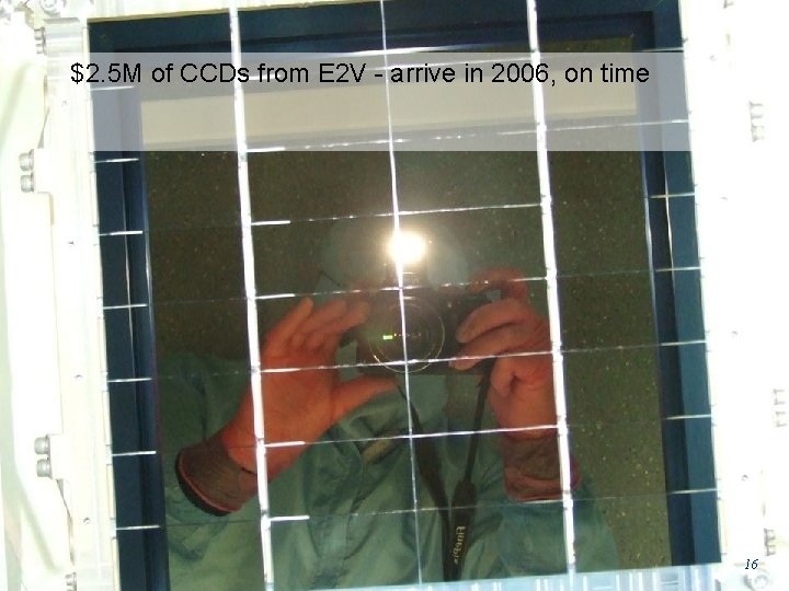 Sky. Mapper $2. 5 M of CCDs from E 2 V - arrive in