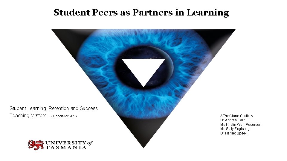 Student Peers as Partners in Learning Student Learning, Retention and Success Teaching Matters -