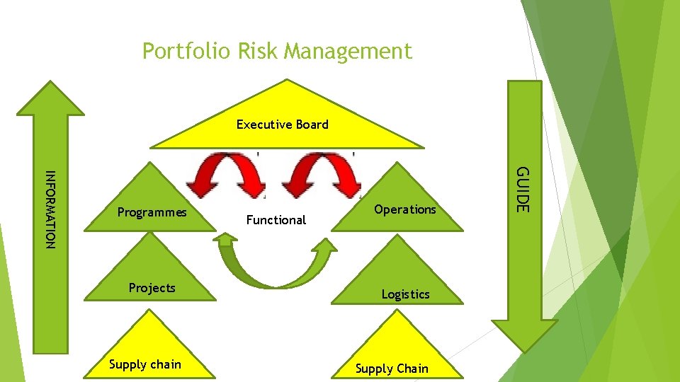 Portfolio Risk Management Executive Board Projects Supply chain Functional Operations Logistics Supply Chain GUIDE
