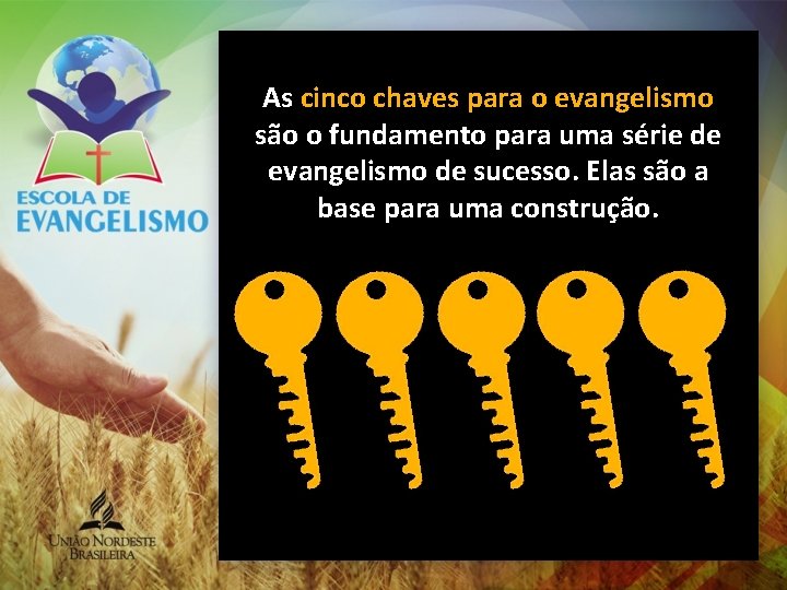 As cinco chaves para o evangelismo são o fundamento para uma série de evangelismo