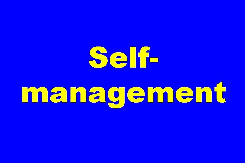 Selfmanagement 