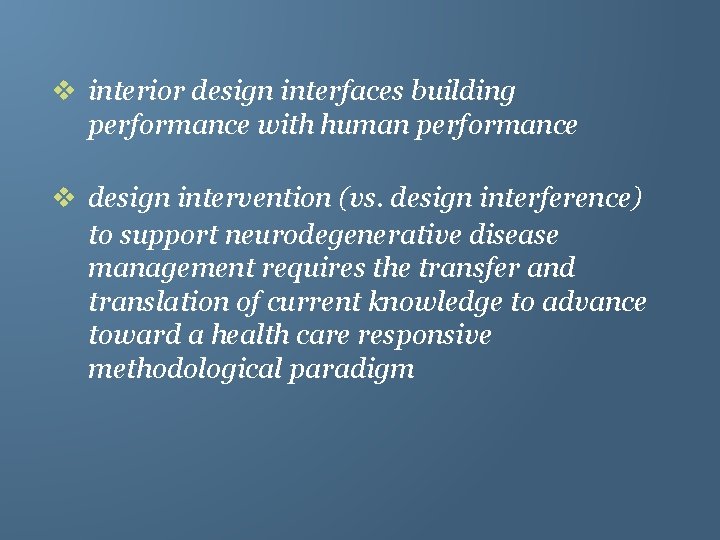KNOWLEDGE TRANSFER A Theoretical Framework for Environmental Design