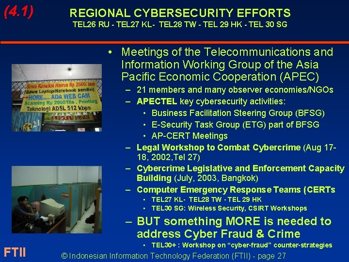 (4. 1) REGIONAL CYBERSECURITY EFFORTS TEL 26 RU - TEL 27 KL- TEL 28