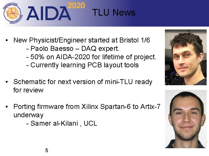 TLU News • New Physicist/Engineer started at Bristol 1/6 - Paolo Baesso – DAQ