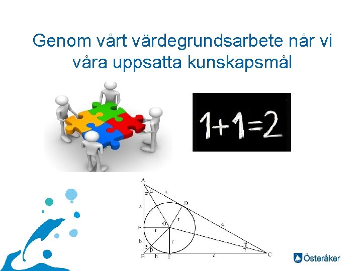 Genom vårt värdegrundsarbete når vi våra uppsatta kunskapsmål 