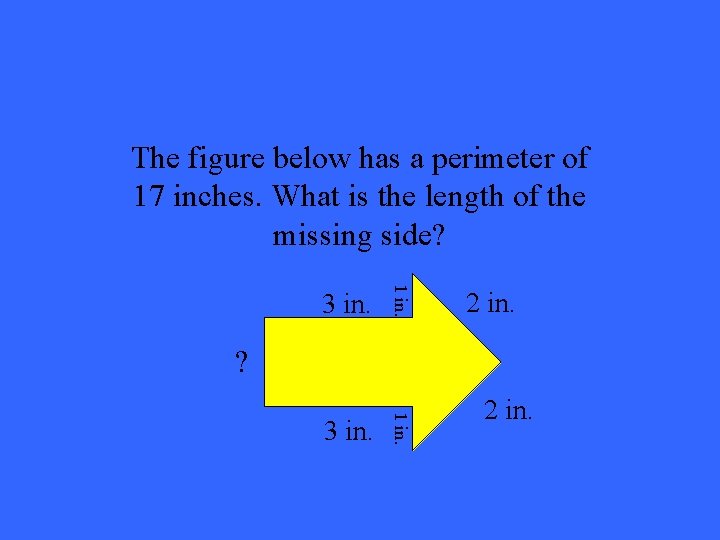 The figure below has a perimeter of 17 inches. What is the length of