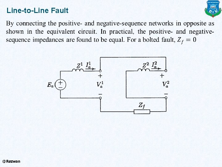 Line-to-Line Fault @Rezwan 