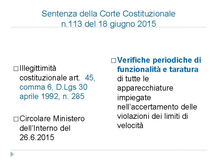 Sentenza della Corte Costituzionale n. 113 del 18 giugno 2015 � Illegittimità costituzionale art.