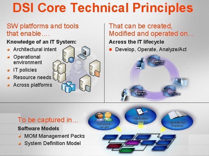 DSI Core Technical Principles SW platforms and tools that enable…. That can be created,