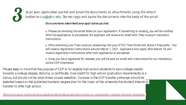 3 Scan your application packet and email the documents as attachments using the attach
