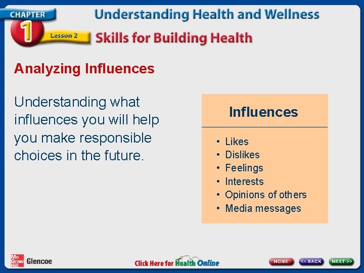 Analyzing Influences Understanding what influences you will help you make responsible choices in the Analyzing Influences Understanding what influences you will help you make responsible choices in the