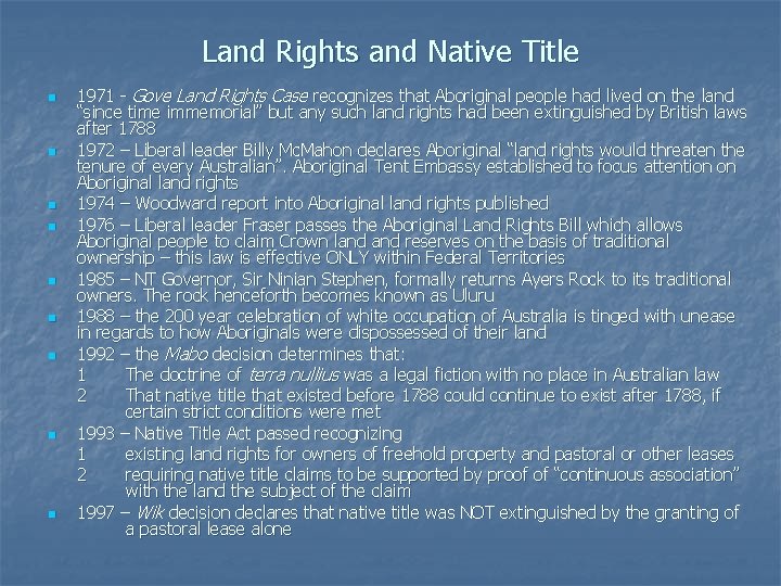 Changing Rights and Freedoms Study Notes Government Policies