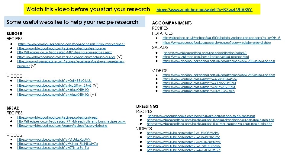 Watch this video before you start your research Some useful websites to help your